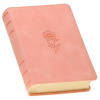 KJV Holy Bible, Compact Large Print Coral Faux leather